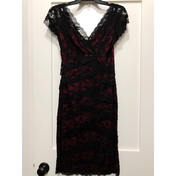 marina black lace dress